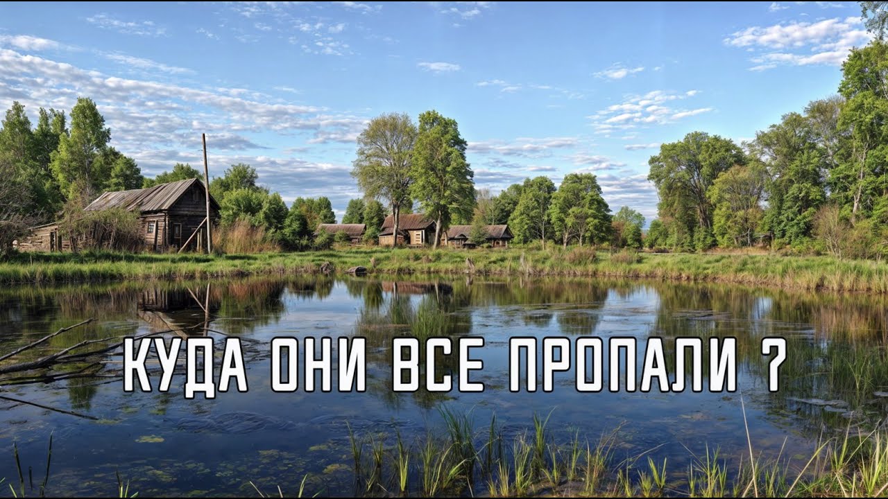 Прекрасная деревня с красивым прудом осталась без людей.Где же люди ?