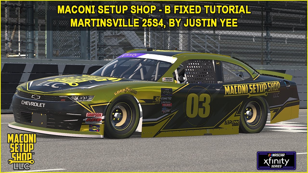 Руководство по квалификации и гонке iRacing Maconi B-Fixed Martinsville 25S4