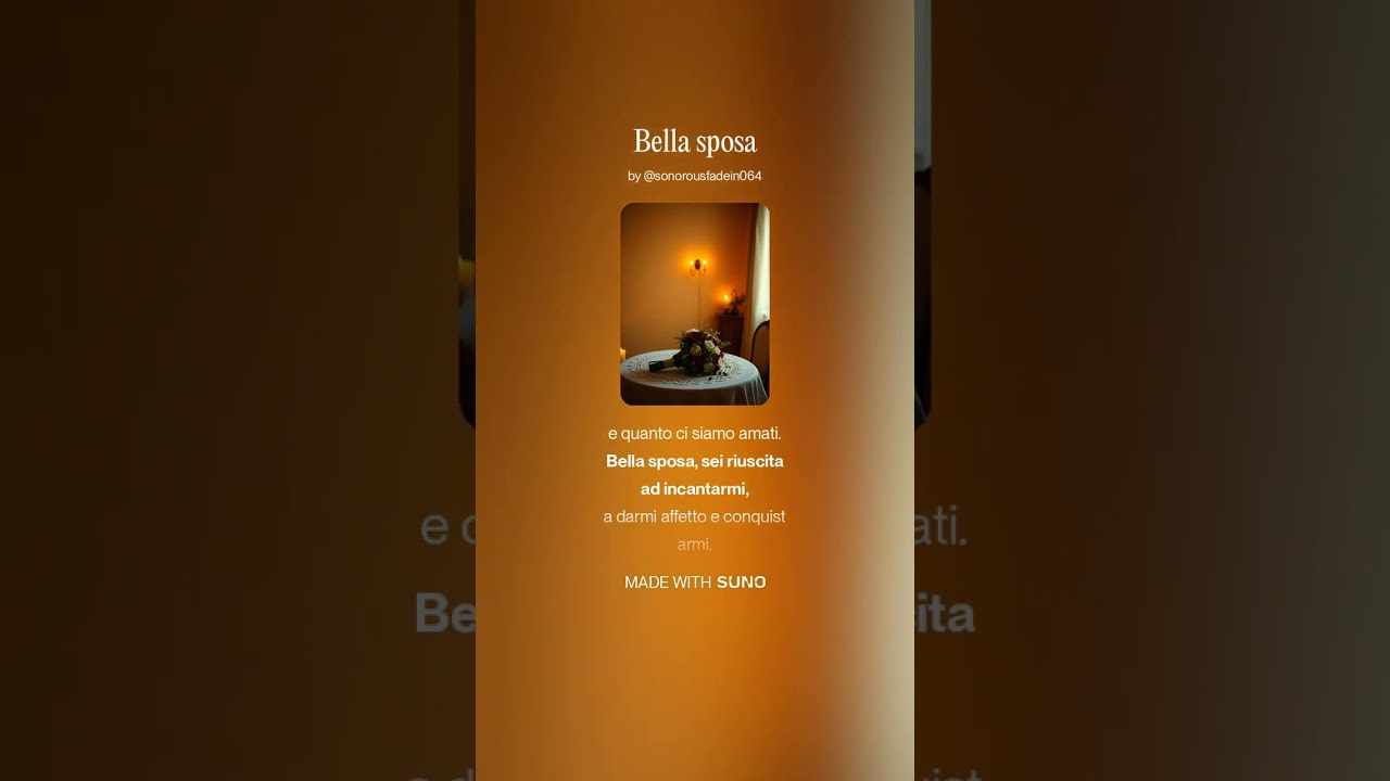 Bella sposa (versión Italiana) Letra y musica de Pedro Musat)