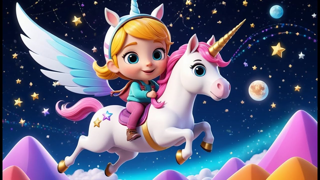 The Airport Song &ndash; Unicorn Planes at Star Airport | Fun Kids Nursery Rhyme | Magical Flight