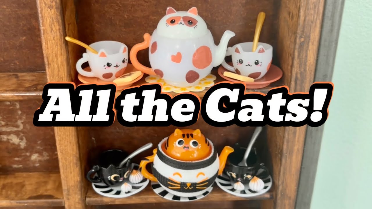 Unboxing and Making all the Cat Teapots and Teacups from MiniVerse Make It Mini Lifestyle Series 2 🐱