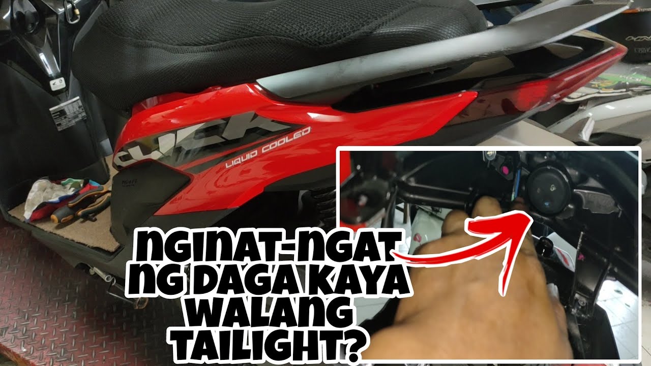 paano kalasin ang tail light honda click125/150 v2 ||kinagat ng daga dahilan ng walang tail light