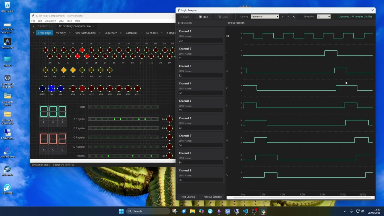 Relay Simulator Logic Analyzer