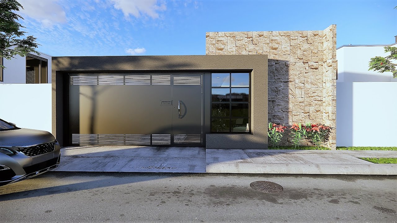 PLANO DE CASA DE UNA PLANTA 10x20m |3 Recámaras