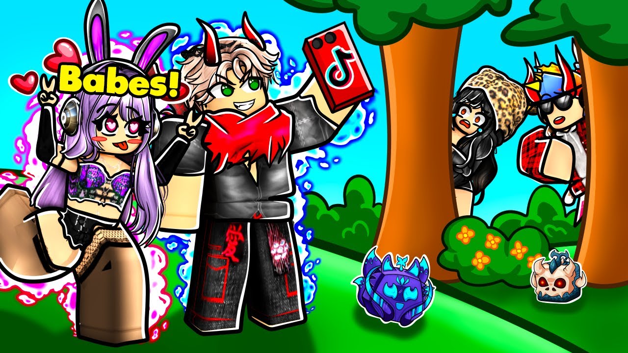 I Caught This CRAZY TikToker In 4k.. And His Girl Went CRAZY! (ROBLOX BLOX FRUIT)
