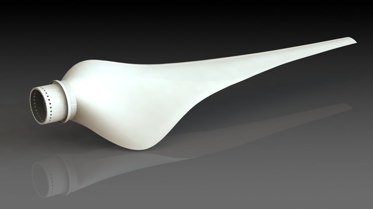 Horizontal Axis Wind Turbine Blade (Model) designing in Solidworks