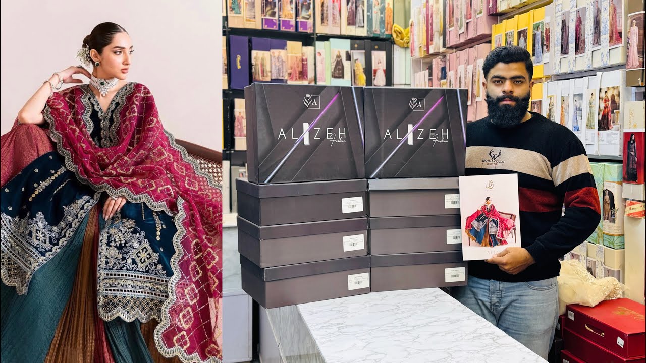 MAKHMAL LUXURY VELVET COLLECTION 2025 BY ALIZEH | UNSTICHTED DESIGNER LUXURY VELVET COLLECTION 2025