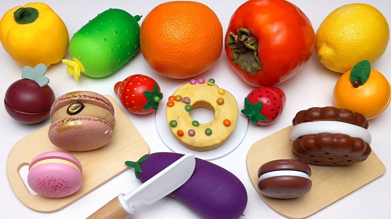 Oddly Satisfying Video | Real Orange vs Cutting Wooden Fruits and Vegetables ASMR