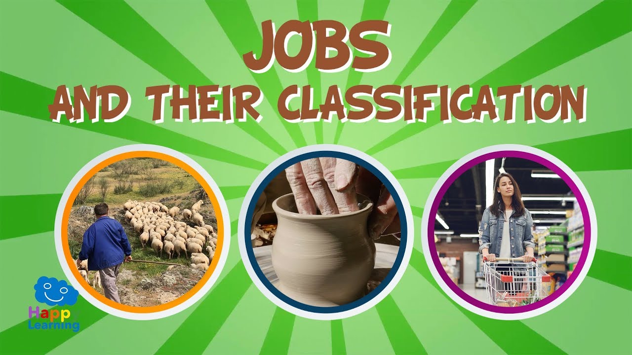 Jobs and their classification: Primary, Secondary & Tertiary sector | Educational Videos for Kids