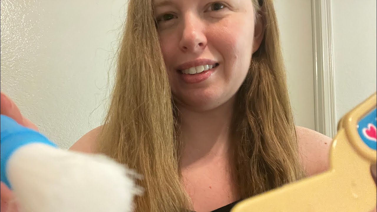 ASMR pretend facial shaving soft spoken 