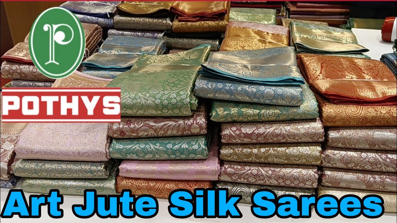 Pothys Oppanakara Street Coimbatore ன் Jute Silk Sarees ✨ Online Available 🌹