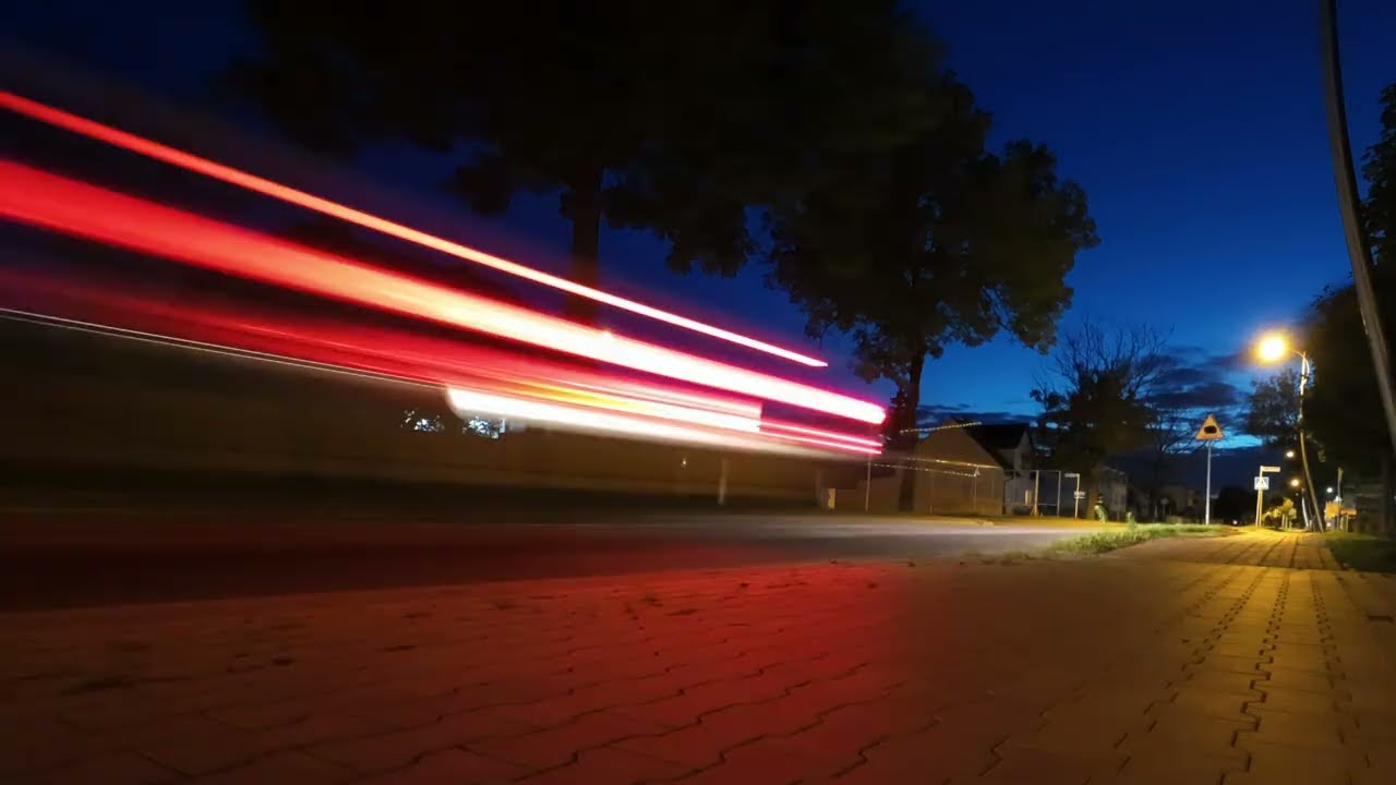 Opalenica nocą - ulica Poznańska