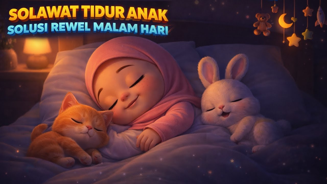Anak Bayi Auto Tidur Dalam 10 menit  😴 | Solawat Anak Sebelum Tidur 🌙 Lagu Pengantar Tidur Balita