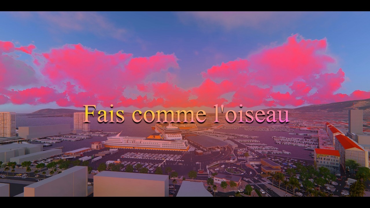 Animation des ports de Toulon du levée au couché du soleil