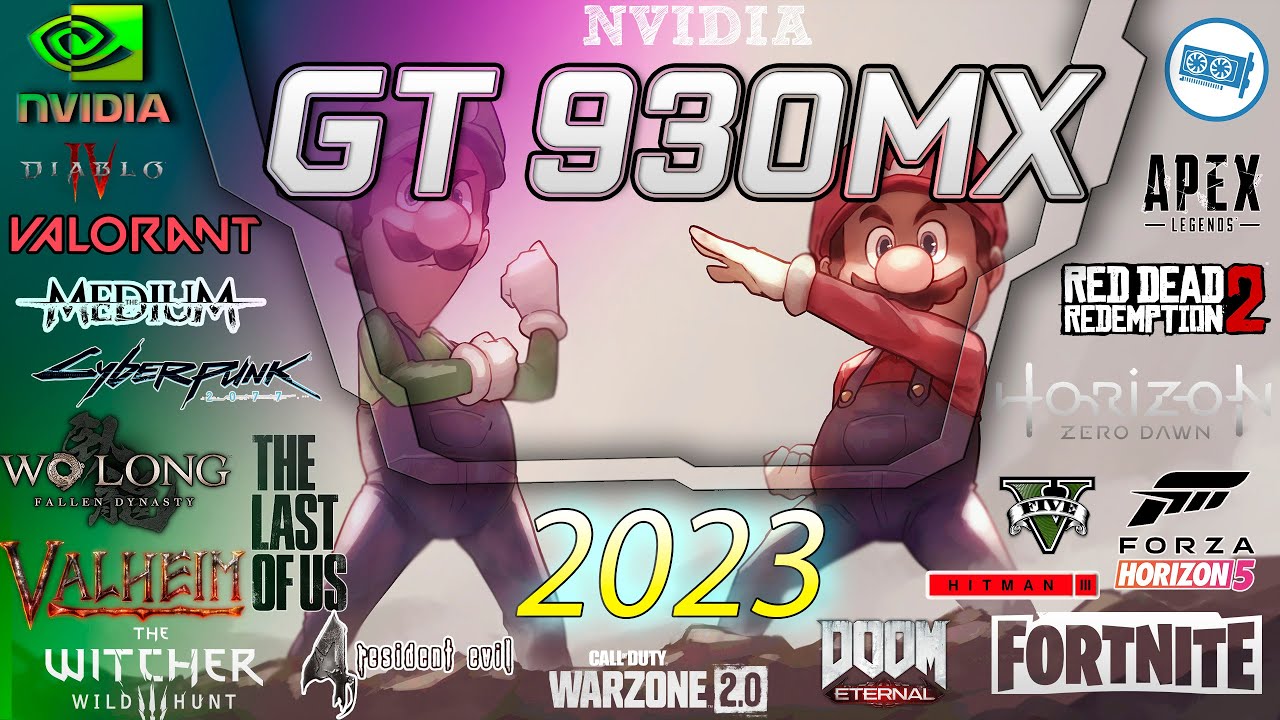 NVIDIA GeForce 930MX  in 15 GAMES   (in 2023-2024)