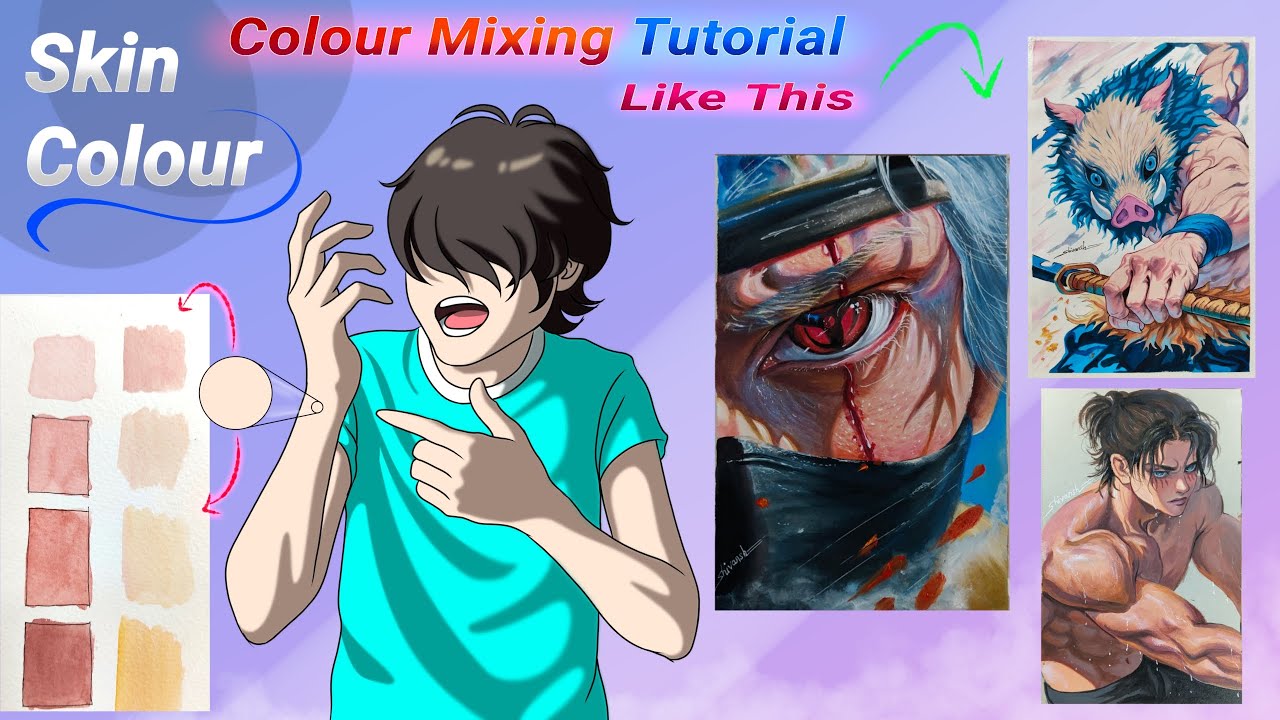 How To Make Skin Colour For Anime Drawings || Skin Colour Mixing Tutorial.