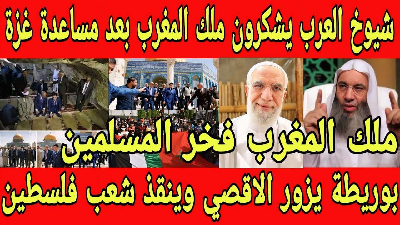 بالفيديو شيوخ العرب يشكرون ملك المغرب بعد مساعدة فلسطين وبوريطة يعلن دخول الجيش المغربي لغزة 