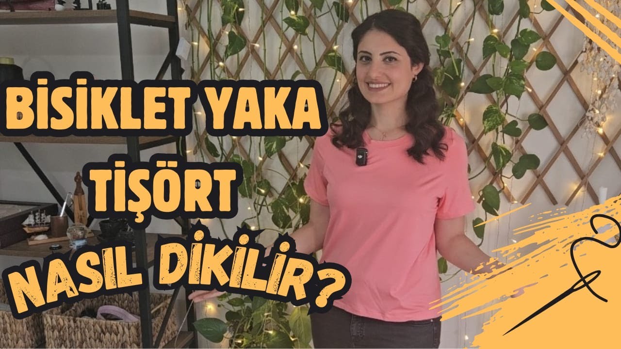 Kalıpsız Bisiklet Yaka Tişört Nasıl Dikilir? - Kolay Yuvarlak Yaka Dikimi! - Zübeyde Ekin Güngörmüş