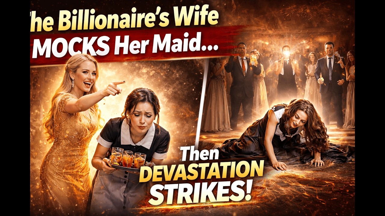 The Billionaire’s Wife Mocked Her Maid at the Party — and something devastated  Happened