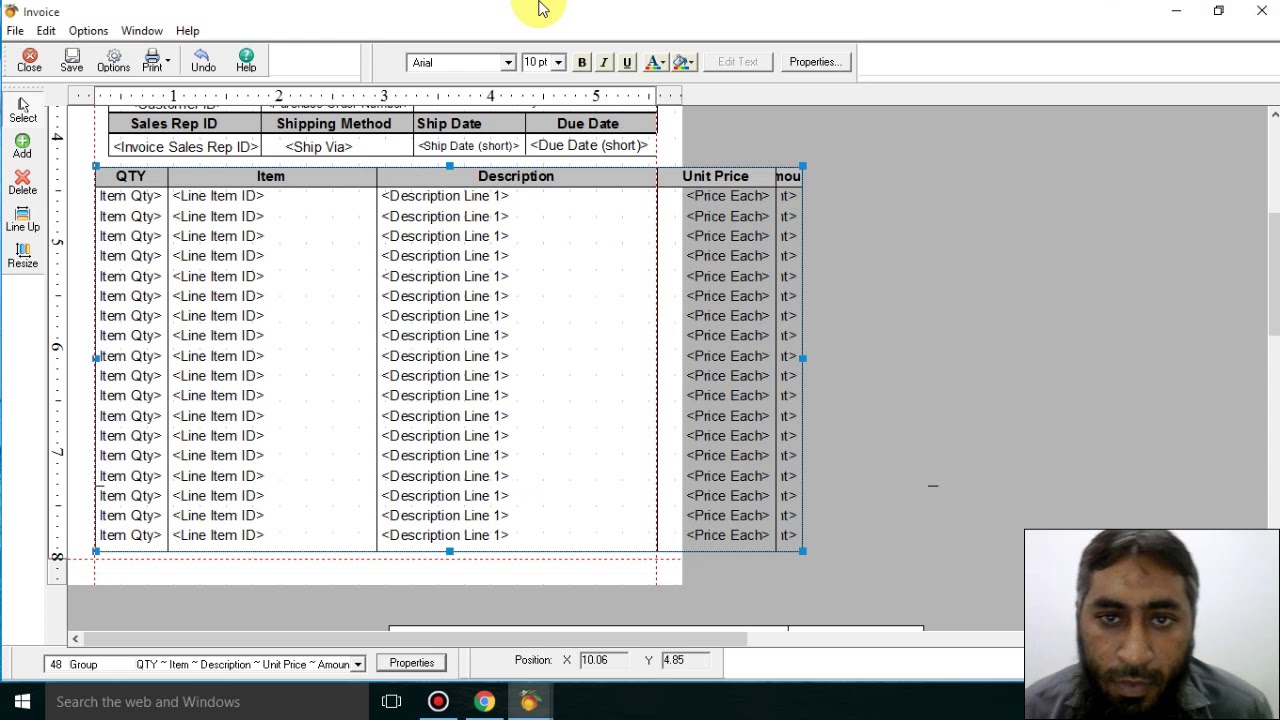 C46 II PEACHTREE II Invoice Print Setting A5 Paper Size [ Urdu - हिंदी ]