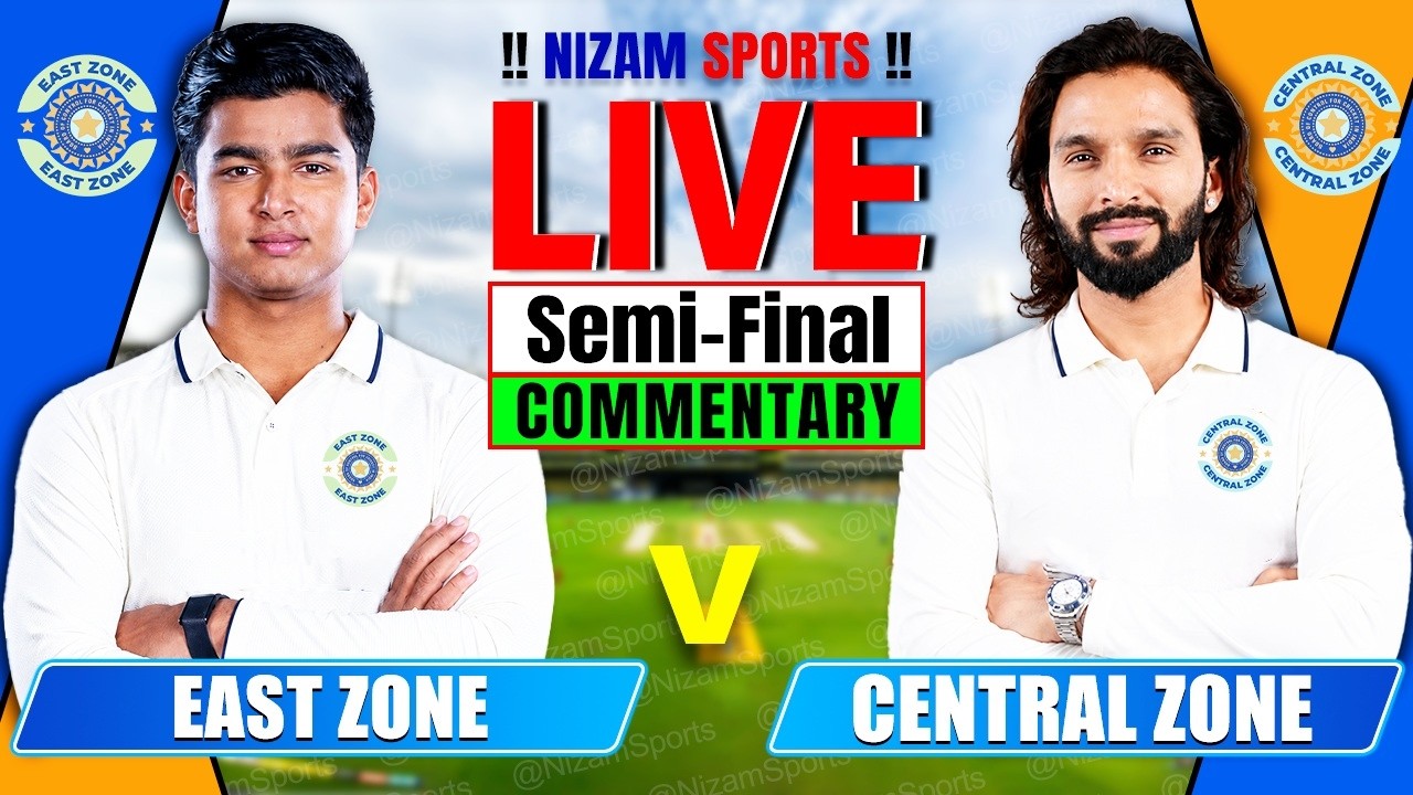 🔴Live: Duleep Trophy |  Central Zone vs East Zone | Live Cricket Score & Commentary