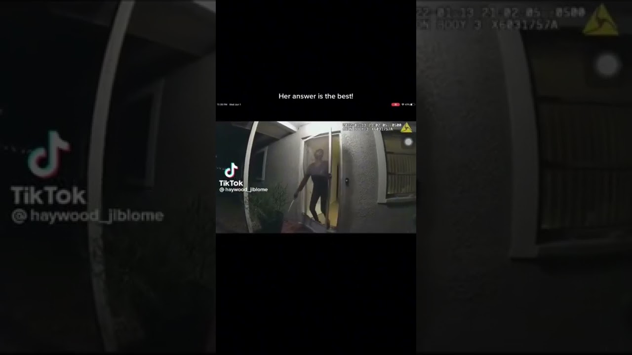 Drunk Woman Falls Down Through Screen Door. Gets Arrested For Public Intoxication (Live Cop Footage)