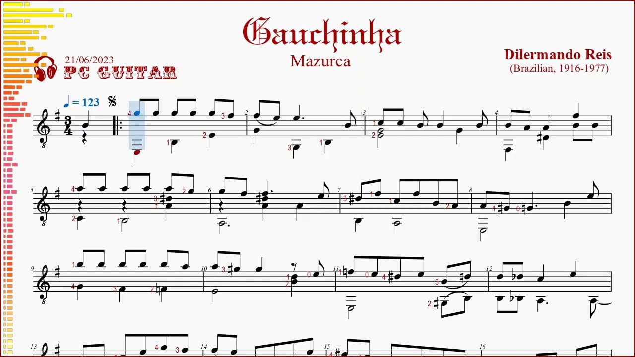 Dilermando Reis, Gauchinha (mazurka), guitar