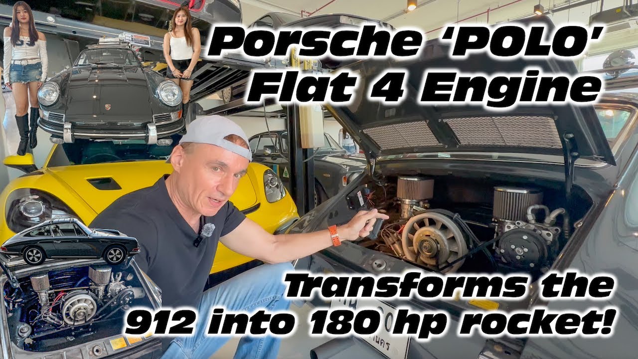 Porsche “POLO” Flat-4 Engine Transforms 912 (& 356) Into 180hp 911S Destroyer! First in SE ASia!