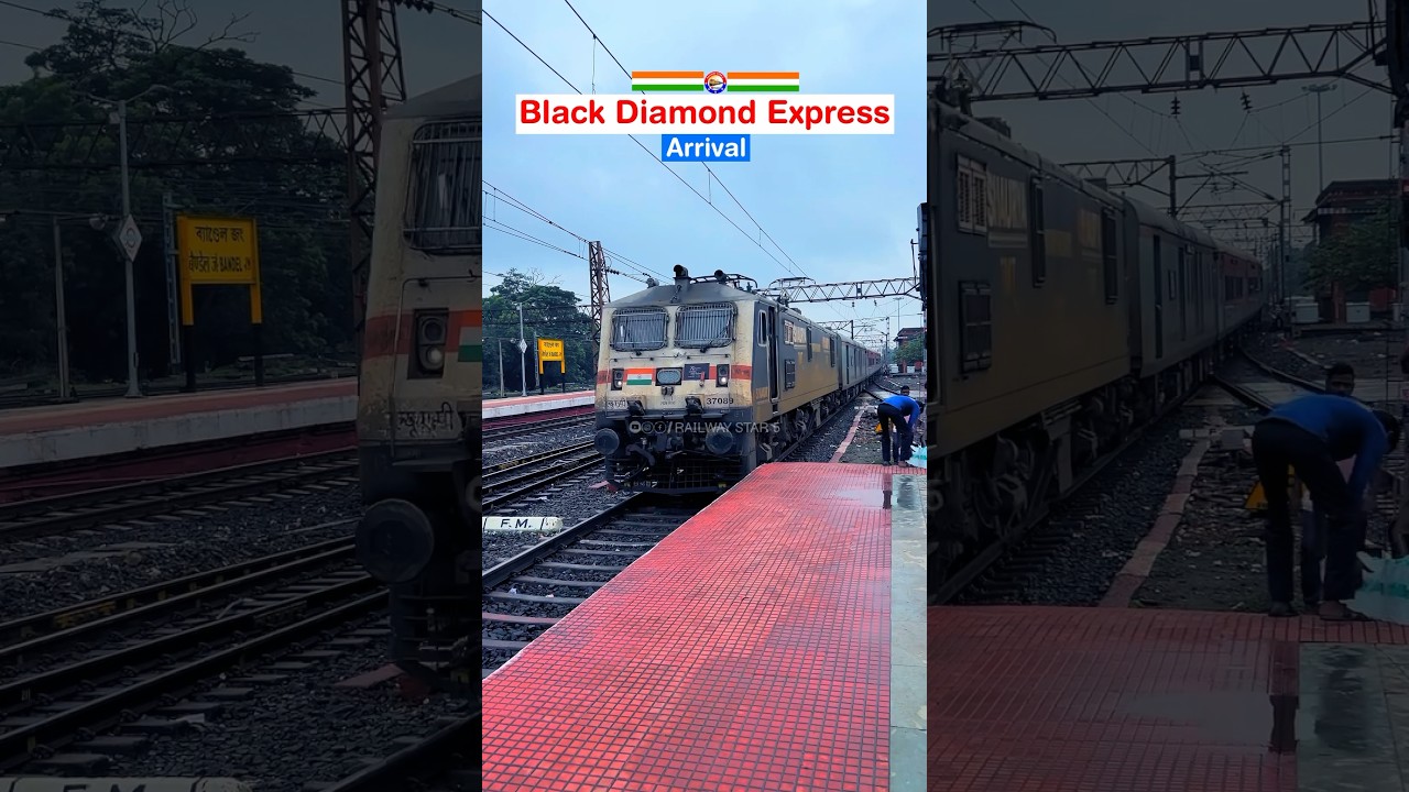 Howrah-Dhanbad Black Diamond Express at the Station: Train Arrival and Announcements 📣🇮🇳