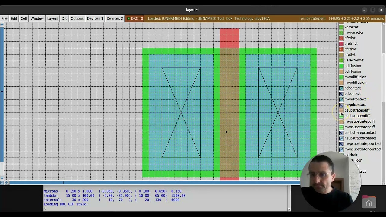 STEP 3a Inverter Layout in Magic for SkyWater 130nm PDK