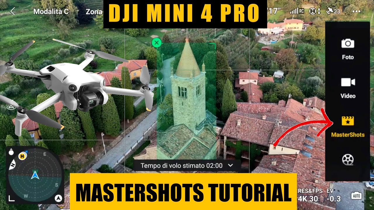 DJI MINI 4 PRO Fai fare tutto a lui !!! MASTERSHOTS TUTORIAL