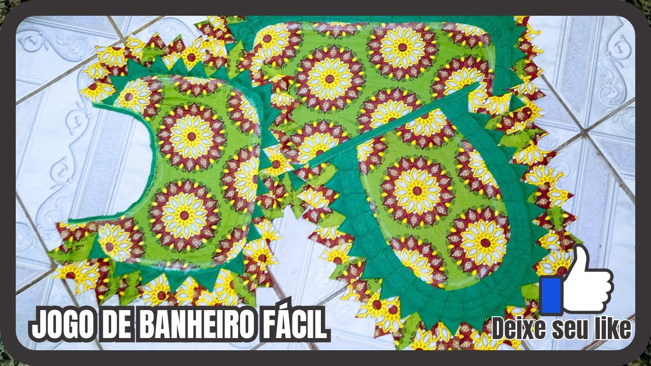 Jogo de Banheiro com Retalhos em Bicão para Iniciante