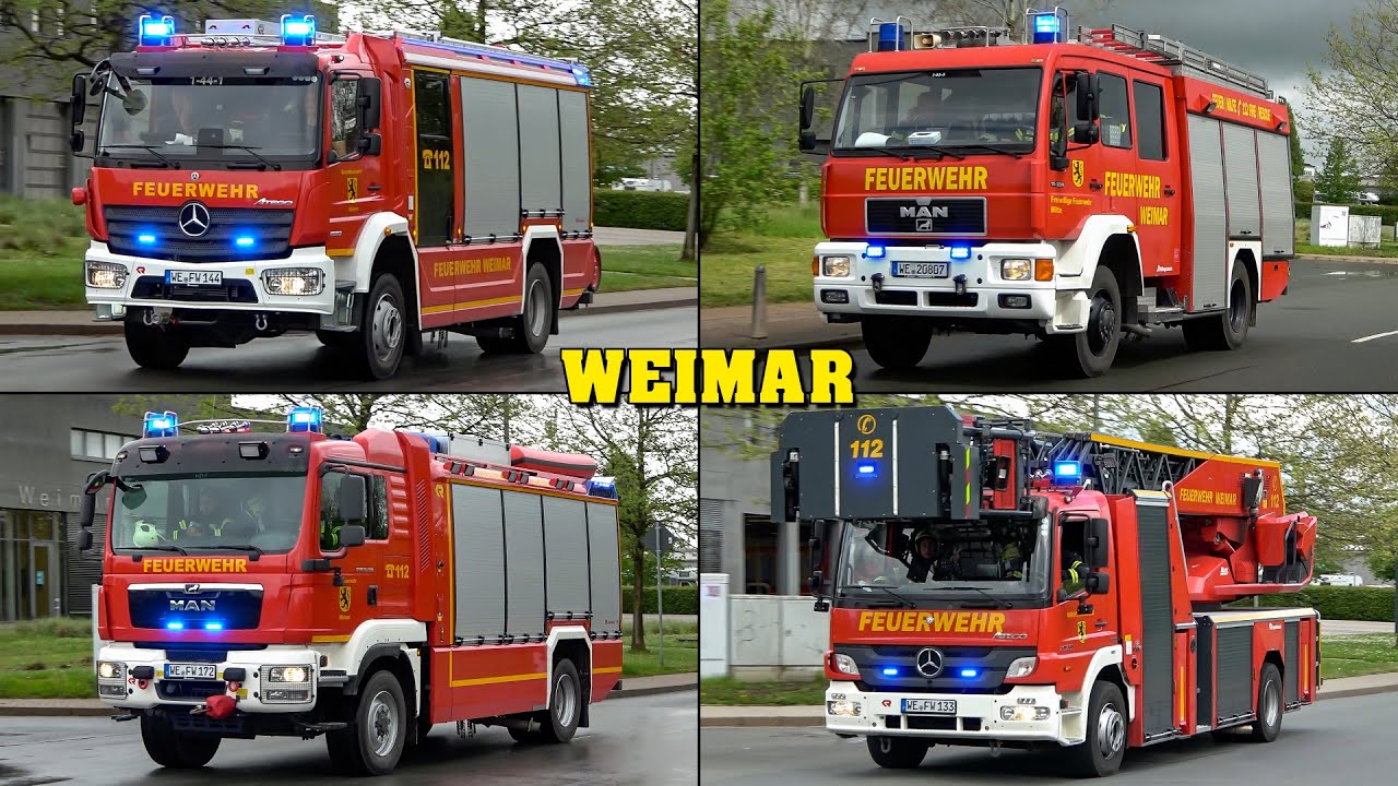 [NEUES HLF 20 & LF der FF!] - Feuerwehr WEIMAR | Einsatzfahrt mit LÖSCHZUG, Rüstwagen & mehr!