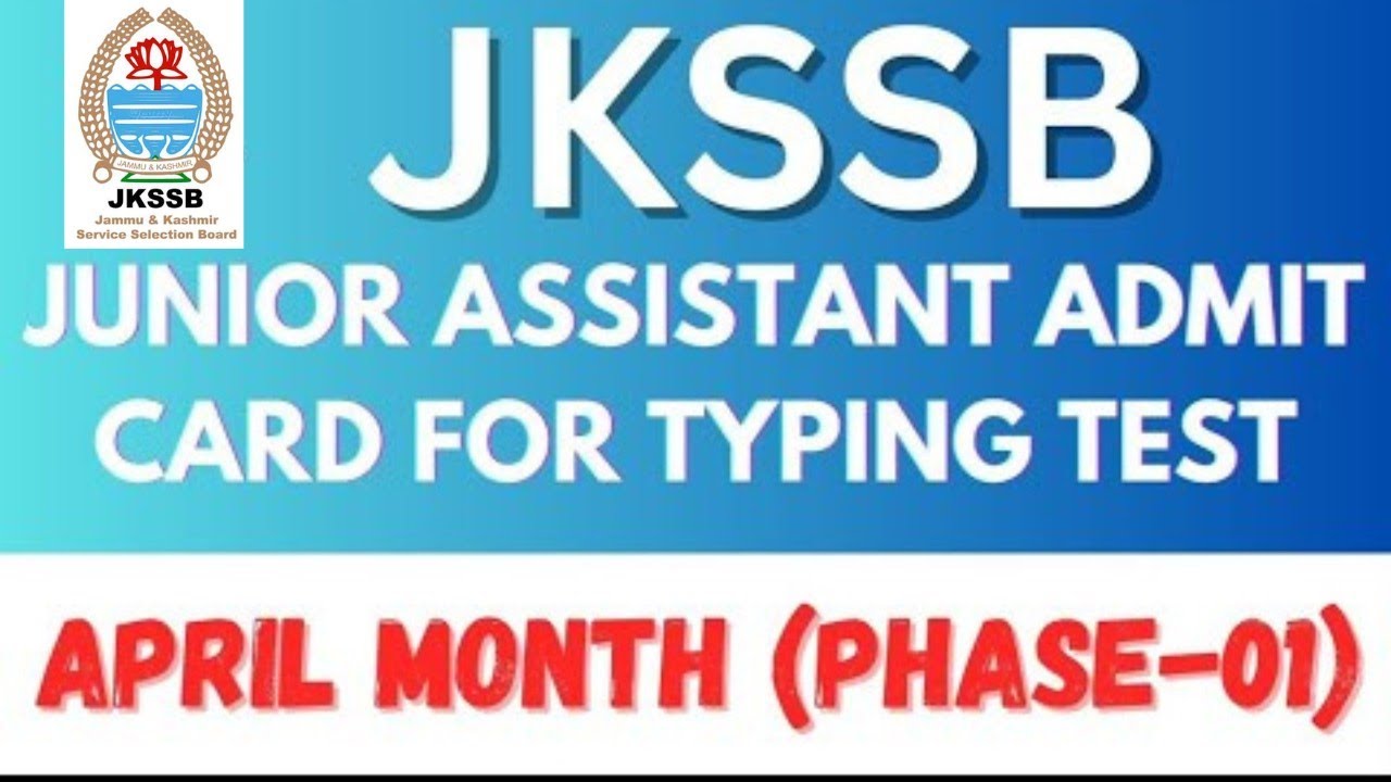 typing test for junior Assistant @TripleSClasses @BeyondClasses @JKExamCracker