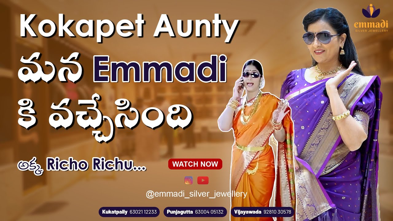 Kokapet Aunty Visits Emmadi Silver Jewellery! | Short Necklace Collection