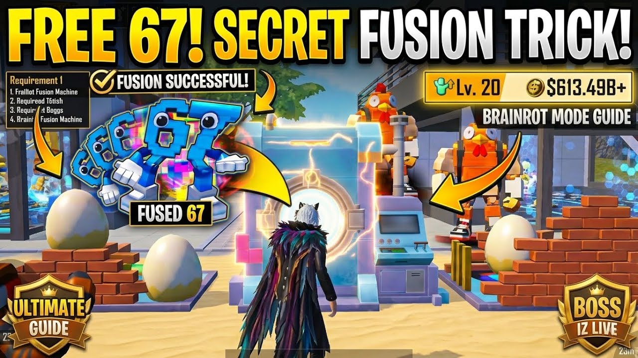 PUBG MOBILE: How To Fuse & Unlock Rare 67 Brainrot! 🔥 Fusion Machine Guide | Boss Iz Live