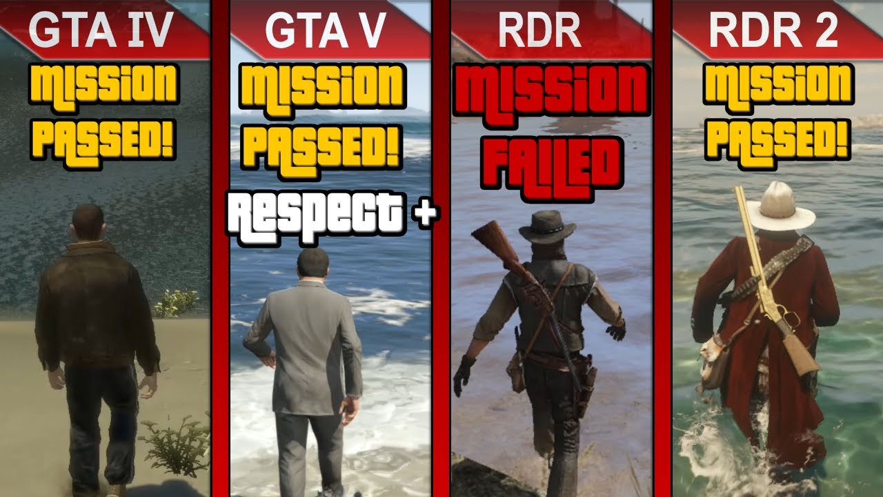 THE BIG GTA VS RDR COMPARISON | GTA IV vs. GTA V vs. Red Dead Redemption vs Red Dead Redemption 2
