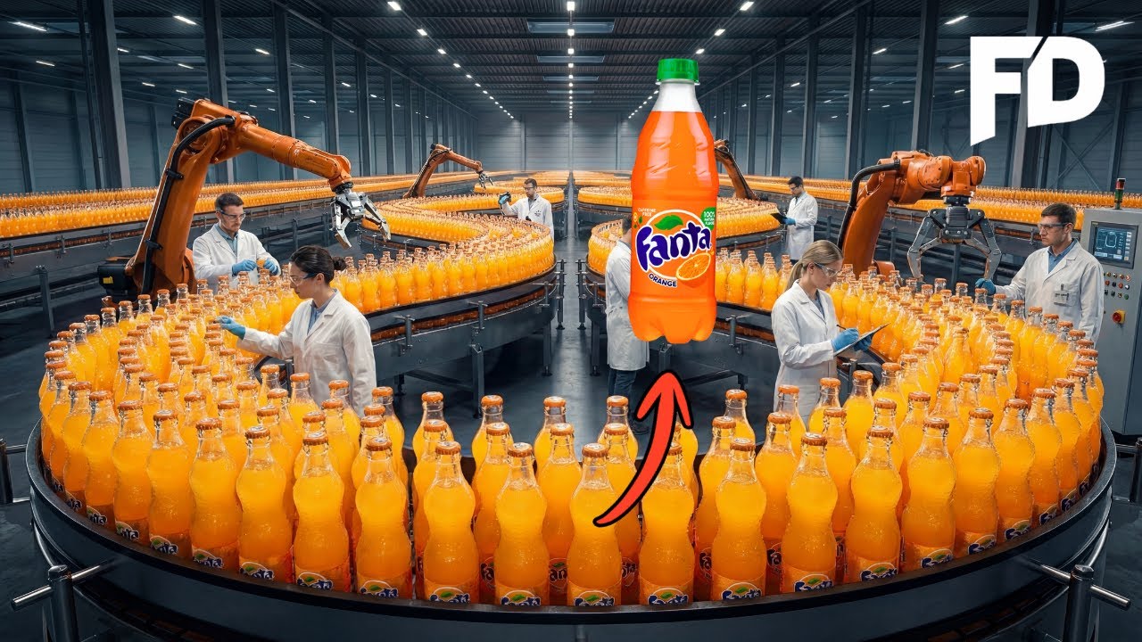 Olhe Como é Feito FANTA LARANJA na Fábrica | ASMR PASSO A PASSO