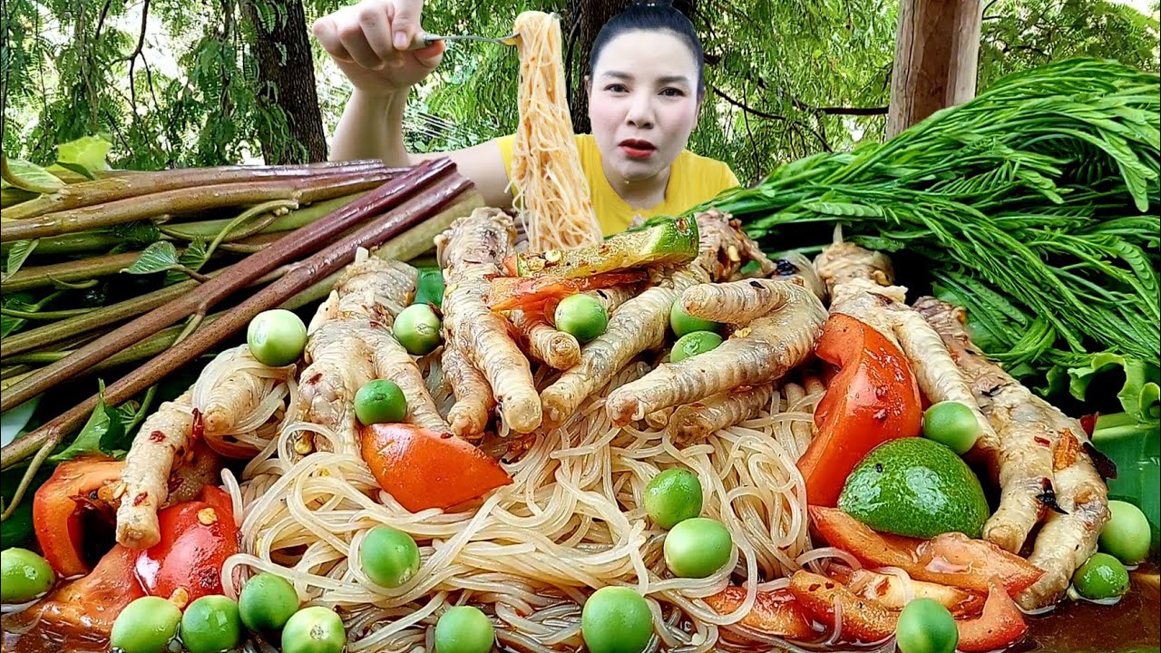ตำซั่วขนมจีนตีนไก่เผ็ดนัว ขอคอมเม้นท์ด่วนเเม่ๆที่เคยเป็นตะคริวตอนท้อง|ส้มซ่าพาเเซ่บ17มิถุนายน2024