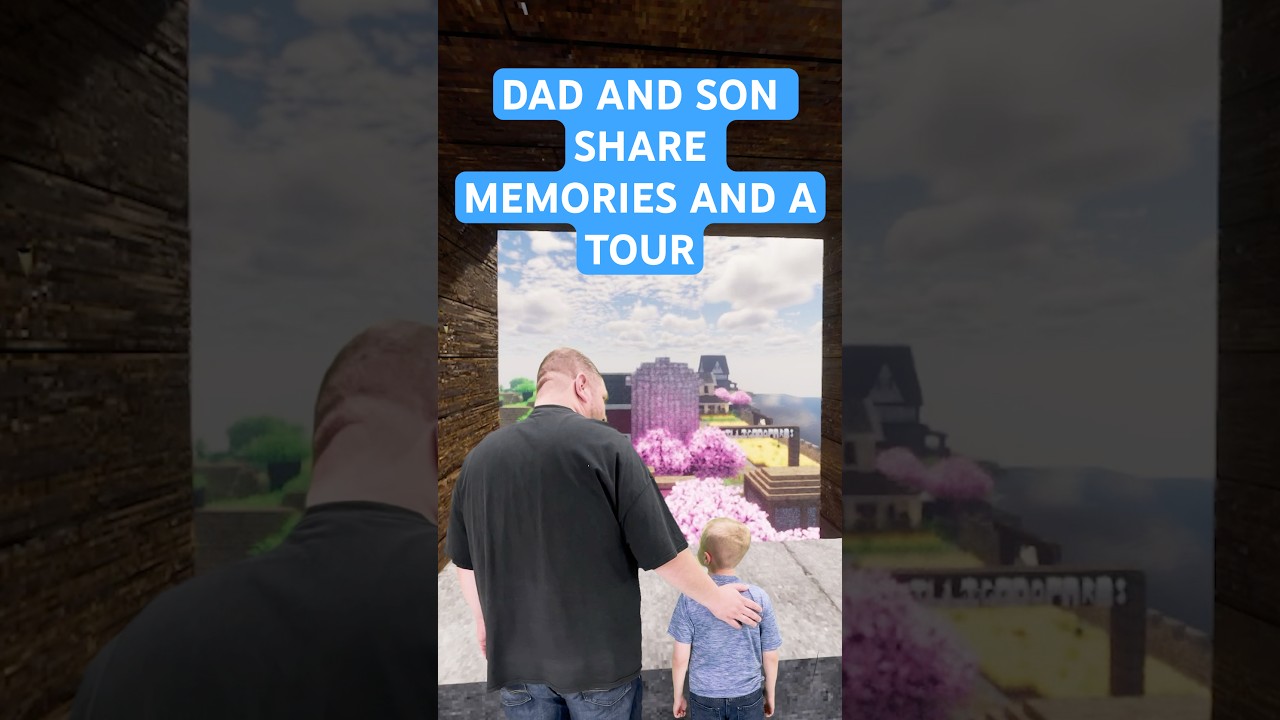 Minecraft Dad and Son wholesome moment in time￼ #shorts #family #minecraft #happy