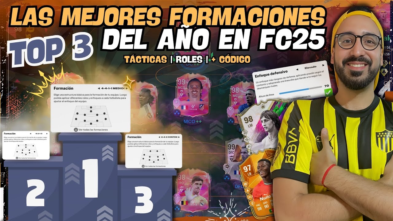 ✅ TOP 3 de las MEJORES formaciones META de FC25 tras el PARCHE
