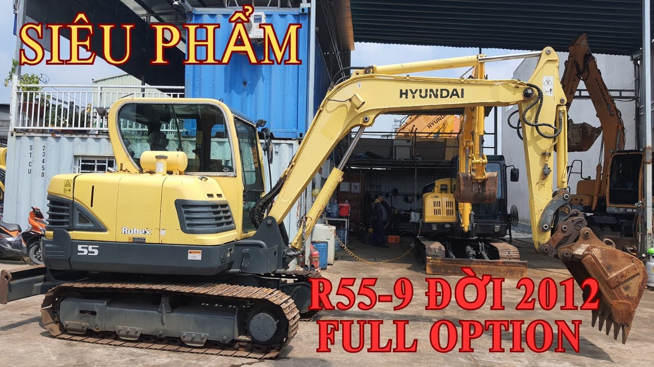 Экскаватор Hyundai R55-9, модель 2012 года, супер-продукции, полностью б/у, пробег всего более 50...
