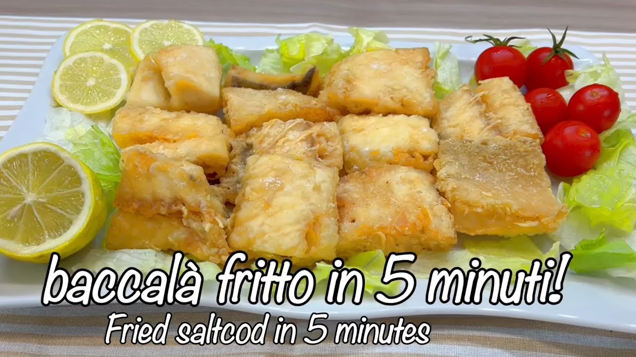 BACCALÀ FRITTO GOLOSISSIMO pronto in 5 minuti per la Vigilia di Natale | Fried Saltcod for Christmas