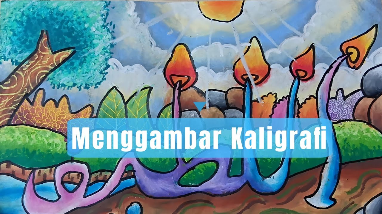 Kaligrafi Ini Berubah Drastis Setelah Diwarnai 😱 #mewarnai #warnahasna #art 