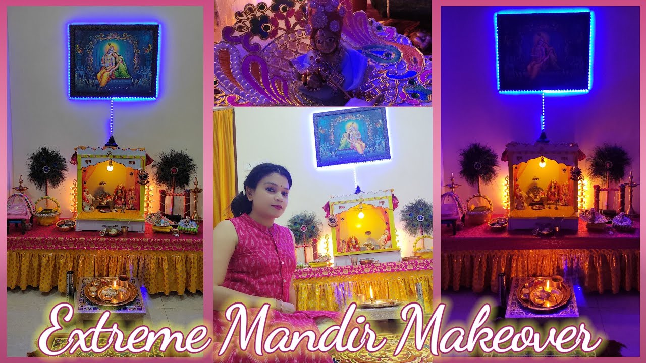 Mandir Makeover On Budget ! My Home temple ! Mandir Decoration Ideas ! Pooja Style Corner!!!