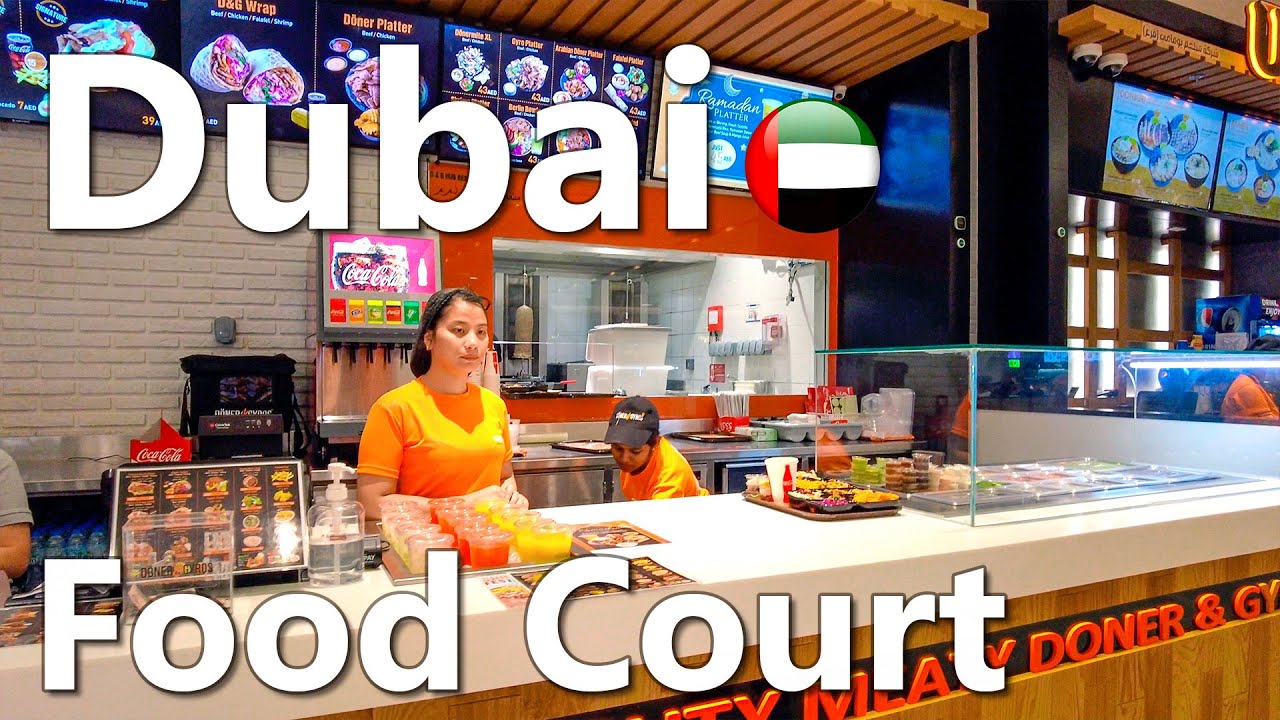 Dubai Food Court Review of Food Prices in Dubai Mall 4K🇦🇪