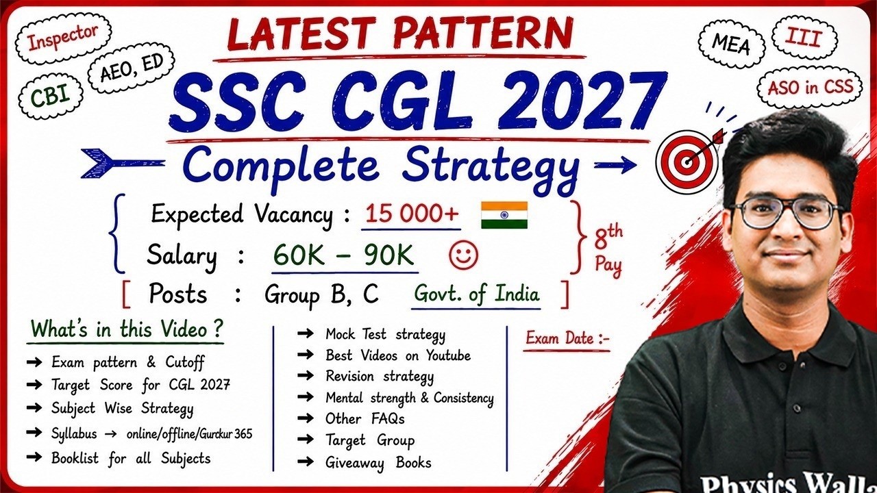 SSC CGL 2027 Complete Strategy 🚨 | Expected Vacancy 15,000+ | Salary ₹60K&ndash;90K | SSC Wallah