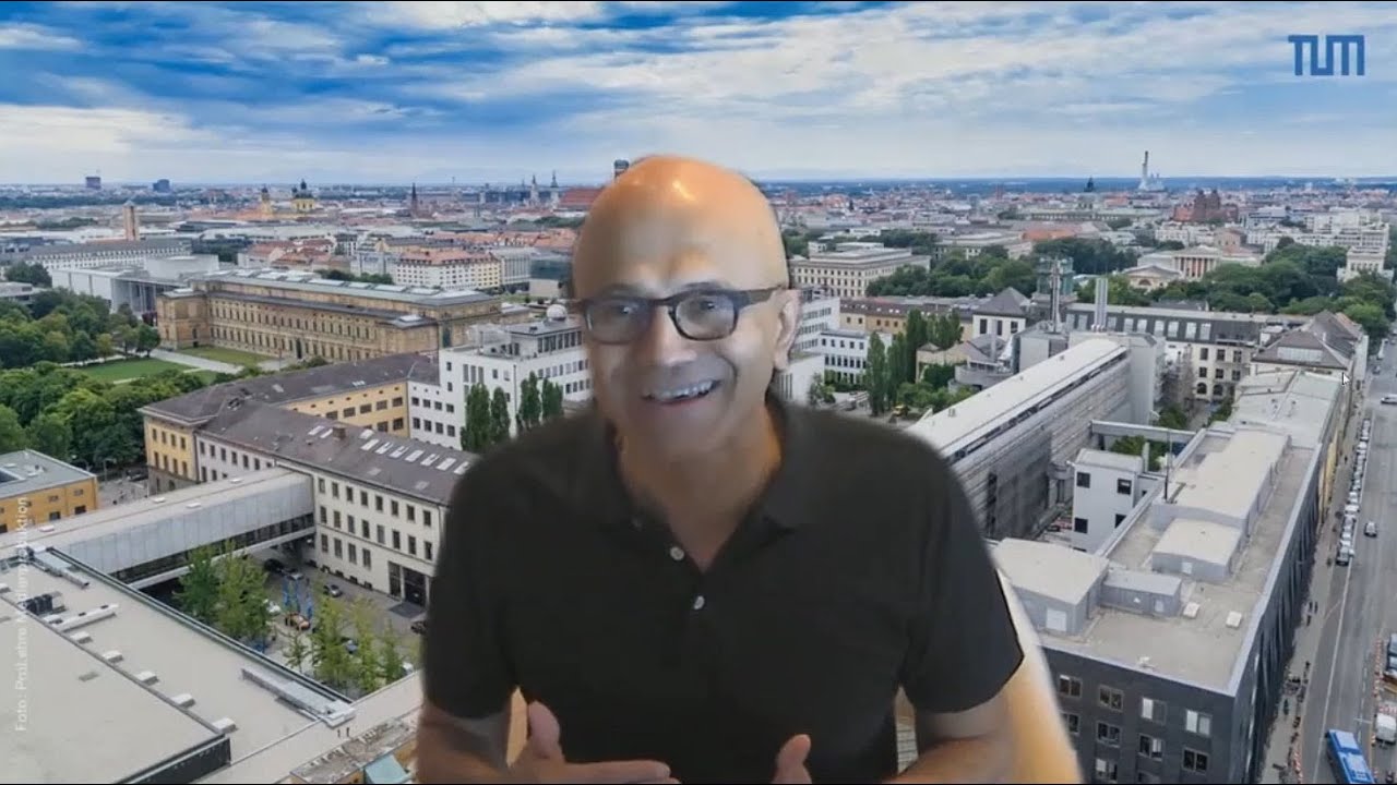 Virtual visit of Satya Nadella at the Munich School of Robotics and Machine Intelligence
