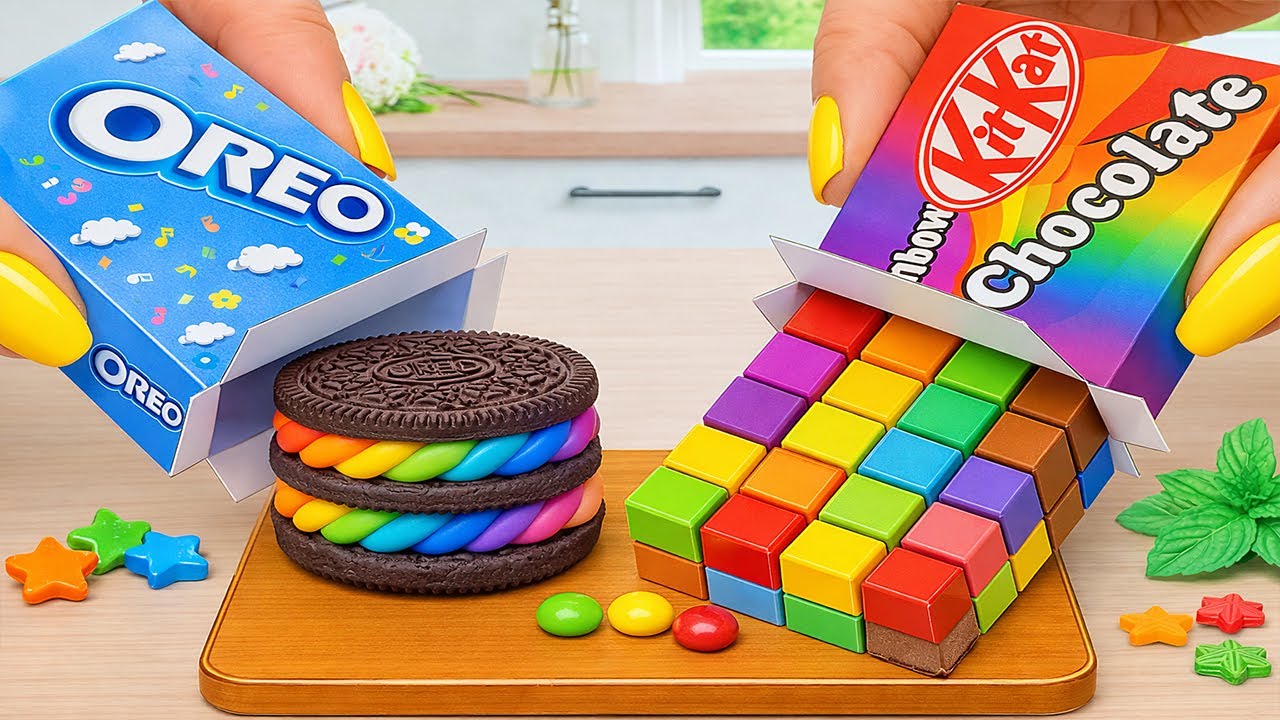 Miniature Rainbow Cake Decorating Recipe 🍫🌈ASMR Amazing Rainbow Oreo Cake With Kitkat Candy
