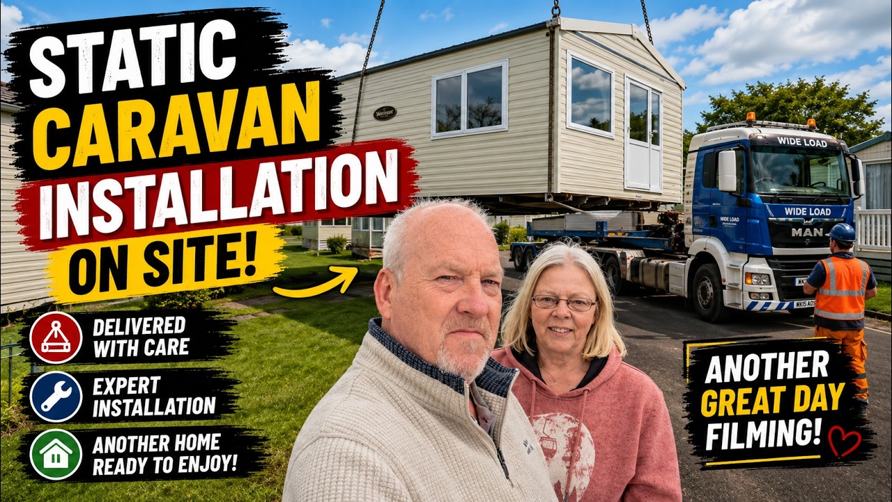 How do they install a new Static Caravan?